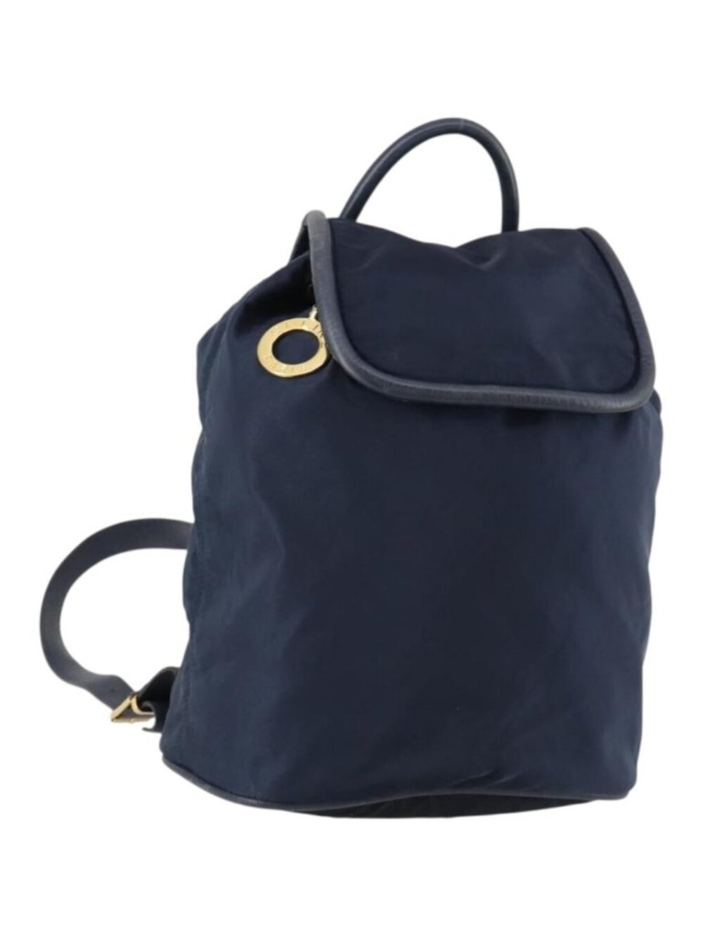 CELINE Circle Backpack Nylon Navy Gold